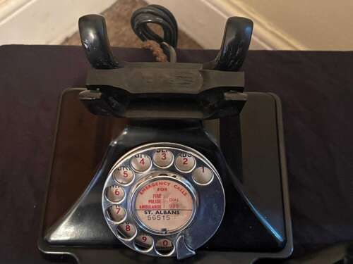 Gpo 232f 'Pyramid' Bakelite Dial Telephone Original