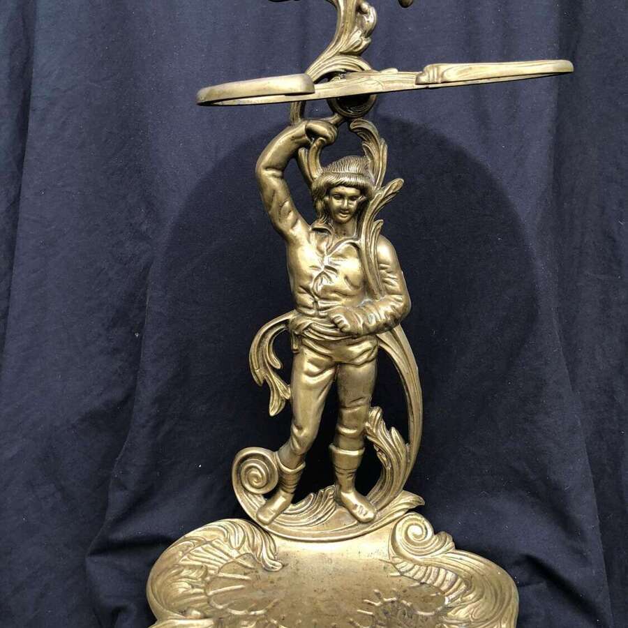 Early 20th Century French Ornate Brass Umbrella Stand