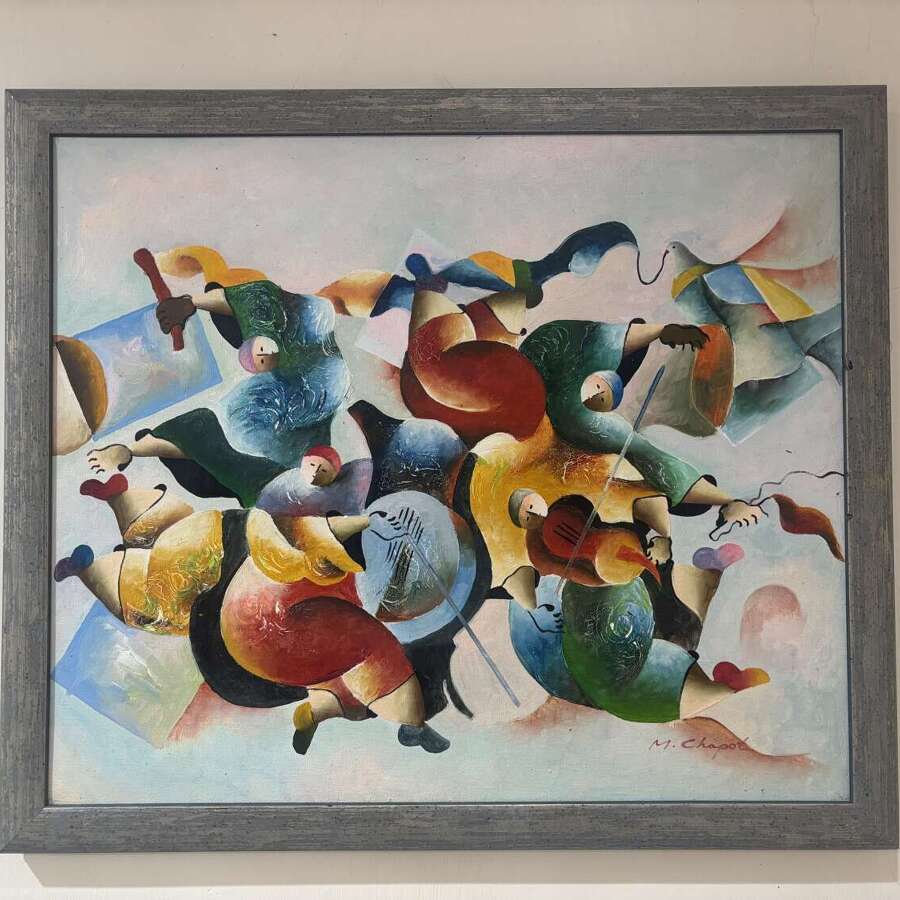Original Oil On Canvas Painting By M Chapot Musician & Dancer Mariel Chapot Art