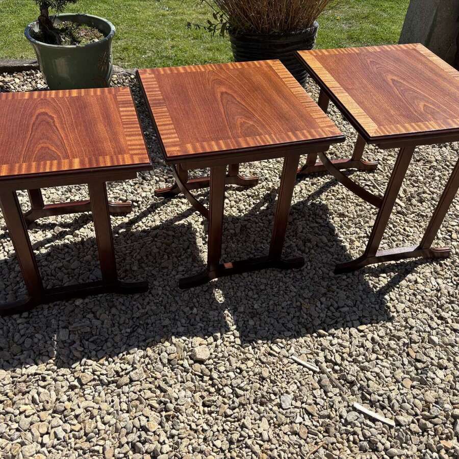 Midcentury G Plan Fresco Nest of Tables With Curved Stretchers 3 Tables UK