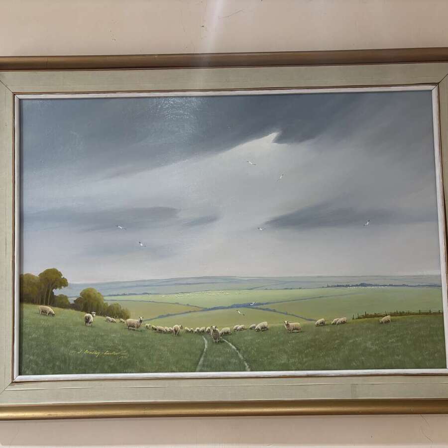NICK Bradley Carter RA OIL ON BOARD "A break in the Clouds " Hindon Wiltshire