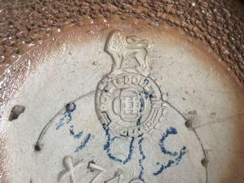 Rare Antique Royal Doulton Stoneware Match Holder and Striker 1890-1920